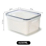 elvesmall Refrigerator Storage Box Fridge Organizer Fresh Vegetable Fruit Boxes Drain Basket Storage Containers Pantry Kitchen Organizer