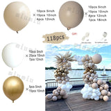 elvesmall Lemon Yellow Balloon Garland Arch Kit Sand White Boho Girl Wedding Birthday Party Latex Balloons Baby Shower Decoration Supplies