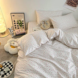 elvesmall Fresh Style Bedding Set 100% Cotton Bed Linen Set for Home постельное бельё набор Soft Duvet Cover Pillowcase with Bedsheets
