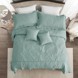 elvesmall  Oversized King Bedspread 128x120 Extra Wide, Quilted Coverlet Bedding Set, Thin Comforter, Luxurious, 5 Piece, Bedspread Set