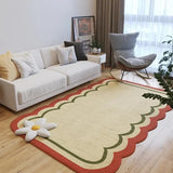 elvesmall  Modern Irregular Living Room Decoration Carpet Japanese Bedroom Bedside Plush Carpets Simple Study Coat Closet Fluffy Soft Rug