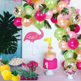 elvesmall Hawaiian Luau Party Decoration Balloons Garland Arch Kit Palm Leaves Pearl Pink White Balloon Birthday Party Baby Shower Decor