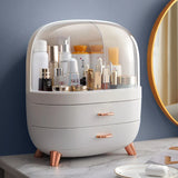 elvesmall  Makeup Container Polish Box Desktop Storage Organizer Makeup Drawer Large Box Cosmetic Capacity Storage Nail Jewelry Organizer