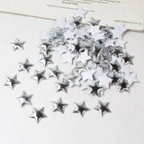 elvesmall 100Pcs Gold/Silver Stars for Christmas Party Decor Foam Fabric Stars DIY Scrapbook Cards Ornaments Embellishments Accessory