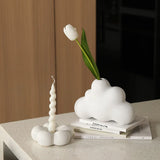 elvesmall Ceramic Candle Holder Flower Shape Taper Candlesticks Holder for Centerpieces Wedding Decorations White Candle Holders