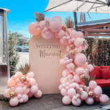 elvesmall Pink Balloons Arch Baby Pink Rose Gold Latex Balloon Garland Kit Baby Shower Girl Birthday Party Wedding Anniversary Decoration