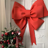 elvesmall  Christmas Big Bow DIY Giant Bow Wall Hanging Pendant Ornament Christmas Home Decor New Year Party Prop Indoor Outdoor Decoration