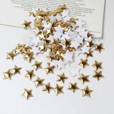 elvesmall 100Pcs Gold/Silver Stars for Christmas Party Decor Foam Fabric Stars DIY Scrapbook Cards Ornaments Embellishments Accessory