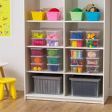 elvesmall 5 Qt. (1.25 Gal.) Small Stackable Plastic Closet Storage Box, Clear, Set of 20 Stackable Design