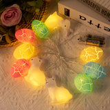 elvesmall  60cm Easter LED Birch Light Tree Decorations For Home Table Easter Egg Ornament Hanging organic Tree Happy Easter Party Supplies