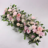 elvesmall 50/100cm DIY Wedding Flower Wall Decoration Arrangement Supplies Silk Peonies Rose Artificial Floral Row Decor Wed Arch Backdrop