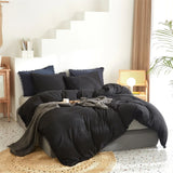 elvesmall American Size Furball Tassel Duvet Cover Set Luxury King Queen Size Bedding Set Twin Full Quilt Covers Juego De Ropa De Cama