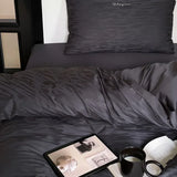 elvesmall High-end Jacquard 100% Cotton Double Duvet Cover Set 220x240 Luxury Bedding Sets Cotton Tribute Satin Queen Size Bedding Set