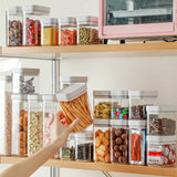 elvesmall Sealed Food Storage Plastic Containers Kitchen Food Keeper Boxs Tea Coffee Bean Rice Container Waterproof and Damp-proof