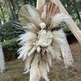 elvesmall Wedding Backdrop Dried Flowers Pampas Grass Arch Arrangements Wall Home Decor Nursery Baby Shower Decorations Floral Boho Decor