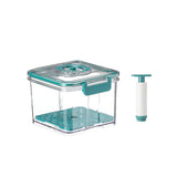 elvesmall  Vacuum Food Storage Container Transparent Fridge Organizer with Drain Net Large Capacity Food Dispenser for Kitchen Storage Box