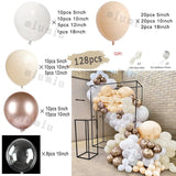 elvesmall Doubled Apricot Boho Wedding Decor Balloon Garland Arch Kit Kids Birthday Party White Metal Latex Baby Shower Ballons Decoration