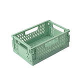 elvesmall Plastic Foldable Storage Crate Folding Box Basket Stackable Cute Makeup Jewellery Toys Boxes for Storage Box Organizer Portable