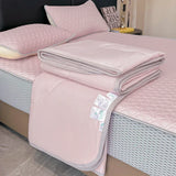 elvesmall Lce Silk Summer Blanket Latex Fitted Sheet and Pilowcase Cool Feeling Fabric Summer Quilt Queen Lightweight Comforter Thin Duvet