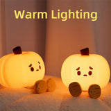 elvesmall Halloween Pumpkin Night Lights Cute Soft Silicone Safe Lamp Decorations Timing Dimmable Bedside Decor Kids Baby Halloween Gifts