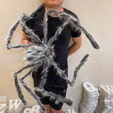 elvesmall  3 Colors Latest Halloween Spider Halloween Decor Spider Halloween Decoration Haunted House Prop Indoor Outdoor Giant Decor