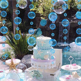 elvesmall 2m Ocean Theme Bubble Garlands Mermaid Birthday Banner Under The Sea Happy Birthday Party Decor Kids Girls Babyshower Supplies