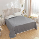 elvesmall Lace Ruffles Bedding Set White and Gray Color Bedclothes for Boys/Girls Full Size Quilt Cover Sets Queen/King Bed Linen Sets
