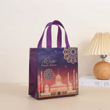 elvesmall  4/8/pcs Ramadan Mubarak Non-woven Gift Bags with Handles Eid Party Favor Treat Candy Bag for Eid Mubarak Muslim Party Decoration