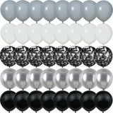 elvesmall 40PCS Silver Pearl Metal Latex Party Confetti Balloons Birthday Wedding BabyShower Decorations New year Globos