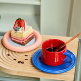 elvesmall  -  3 Sets Coffee Cups Set Ceramic Cups and Saucers Set Family Tea Cup Set Cups and Mugs Drinkware  British Coffee Cups