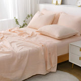 elvesmall 100% French Natural Pure Linen Bedding Sheet Set Ultra Soft Durable Luxurious Stone Washed 3 Pieces Sheets Set Double Bed Sheets