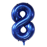 elvesmall 40Inch Dark Blue Number Foil Balloon 0-9 Digital Globos Children Birthday Party Decoration Baby Shower Toy Kids Graduation Gifts