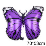 elvesmall Large Butterfly Foil Balloons Blue Laser Butterfly Children Girls Birthday Party Baby Shower Wedding Decor Kids Toy Photo Props