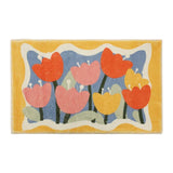 elvesmall  Decoration Girly Rugs Modern Cute Flower Bathroom Kitchen Door Non-slip Mat Bedside Thickened Fluffy Soft Customization Carpets