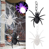 elvesmall  Halloween Fake Spider Trick Toy Decorative Lamp Practical Joke Flashing Spider Light Home Office Party Kid Funny Play Scare Toy