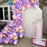 elvesmall Butterfly Pink Purple Balloon Garland Arch Kit Birthday Party Decor Kids Baby Shower Latex Ballon Chain Wedding Party Supplies