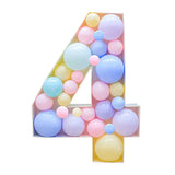 elvesmall 95cm Giant Number Mosaic Balloon Frame 0-9 Balloon Filling Box Kids Birthday Wedding Party Decoration Anniversary Decor