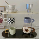 elvesmall  -  INS Style Storage Rack Acrylic Shelf Bathroom Countertop Cosmetics Display Multi-Layer Coffee Cup Holder Desktop storage decor