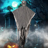 elvesmall 1Set Halloween Decorative Hanging Ghost Skull Skeleton Gauze Haunted Home Party Horror Props Hanger House Yard Party Hanging