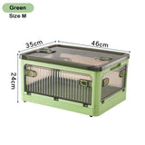 elvesmall Foldable Storage Box Closet Organizer With Wheels Stackable Sundries Organizer Clothes Quilts Toys Books Storage Box