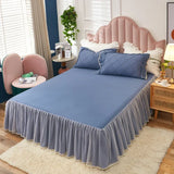elvesmall  Girls Princess Bedding Set Luxury Ruffle Bed Linen Pure Cotton Quilt Cover Bed Sheet Pillowcase Bedroom Decor Bed Comforter Set