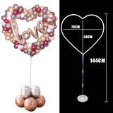 elvesmall 1/2 set Latex Balloon Holder Balloons Stand Column Metallic Balloons Baby Shower Kids Birthday Party Wedding Decoration Supplies