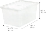 elvesmall USA 58 Quarts Plastic Storage Container Bin with Latching Lid, 6 Pack, Nestable Box Tote Closet Game Organization Teacher T