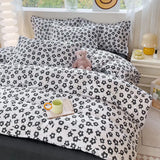 elvesmall Fashion Duvet Cover Set Korean Ins Style 2024 New Flat Sheet Pillowcase No Filler Kids Adult Bedding Set Twin Queen Bed Linen