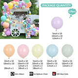 elvesmall 136Pcs Macaron Rainbow Pastel Balloon Garland Arch Kit Bow Pink Blue Latex Ballons For Birthday Party Supplies Wedding Decor