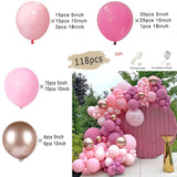 elvesmall Boho Dusty Retro Pink Balloons Garland Arch Kit Bride Wedding Birthday Party Decoration Girls Baby Shower Rose Gold Ballon Chain