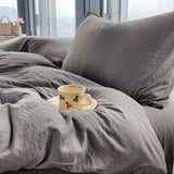 elvesmall 4-Piece Cotton Bedding Set, 1 Quilt Cover, 1 Sheet, 2 Pillowcases, Available in Single or Double Bed Sizes, Extremely Soft