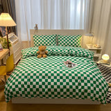 elvesmall Fashion Bedding Duvet Cover Set Bed Sheet Pillowcase 100% Cotton Bedspread Bed Linen Nordic Classic Home Textile Soft Breathable