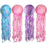 elvesmall DIY Little Mermaid Theme Party Jellyfish Lantern Under The Sea Happy Birthday Party Decor Kids Baby Shower Scene Layout Props