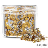 elvesmall  Gold Leaf Schabin Flakes Gold Cake Decoration Gold Leaf Flakes DIY Chocolates Decor For Happy Birthday Party Baking Supplies